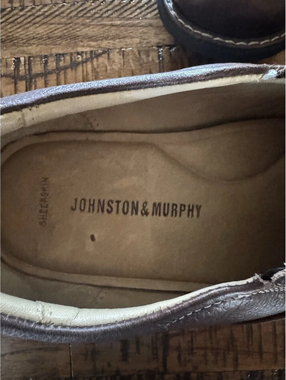Johnston & Murphy Men’s Brown Leather Slip-On Loafer Dress Shoes 11.5 M 20-1912